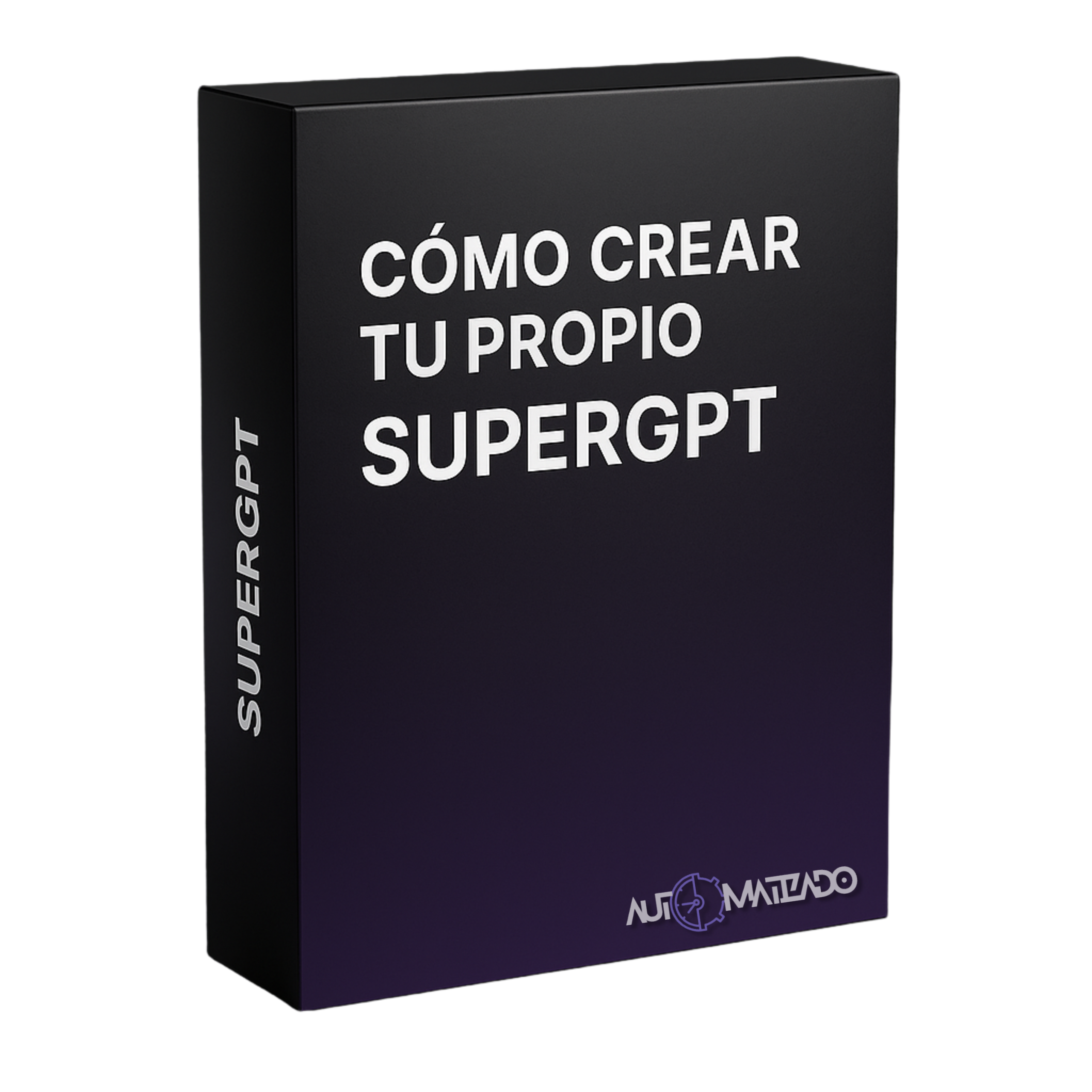Portada 3D del ebook: Cómo crear tu propio SuperGPT